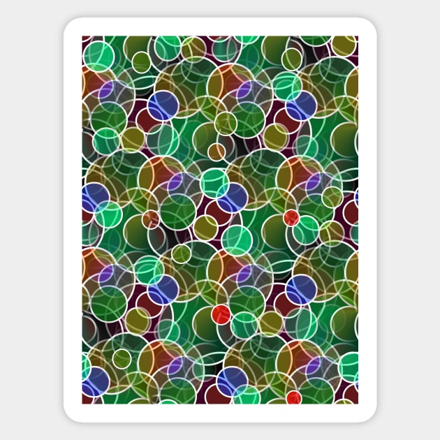 PSYCHEDELIC Circles Abstract Designs Sticker by SartorisArt1